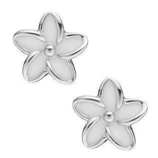 Christina Collect 925 Sterling Silver Enamel Flowers small flowers with white enamel, model 671-S02